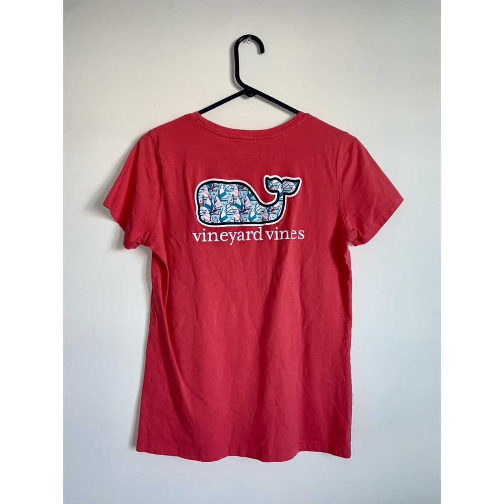 Salmon Nautical Vineyard Vines T-Shirt Small
